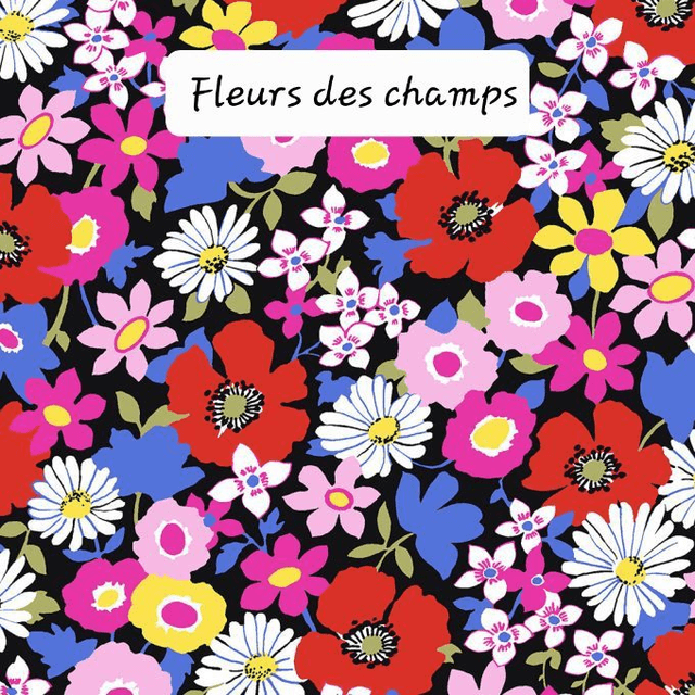 ETAPE 2 : choix du tissus intérieur en coton fleuri 