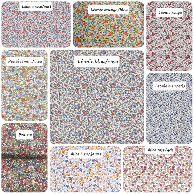Étui à lunettes nettoyant coton fleuri / microfibre  à personnaliser