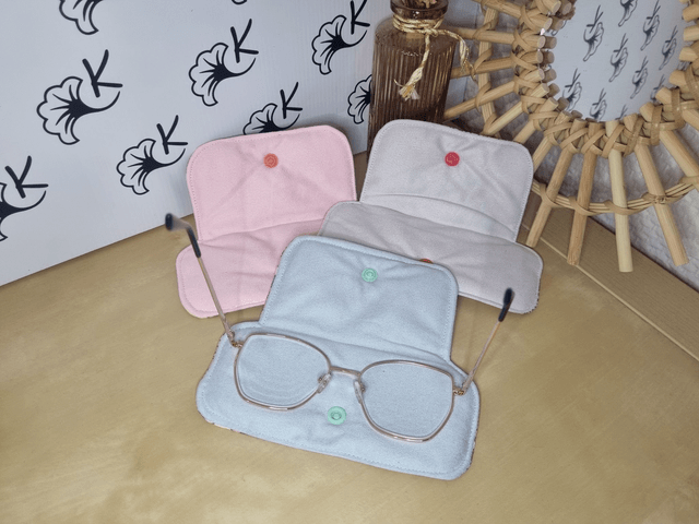 Étui à lunettes nettoyant coton bridget / microfibre