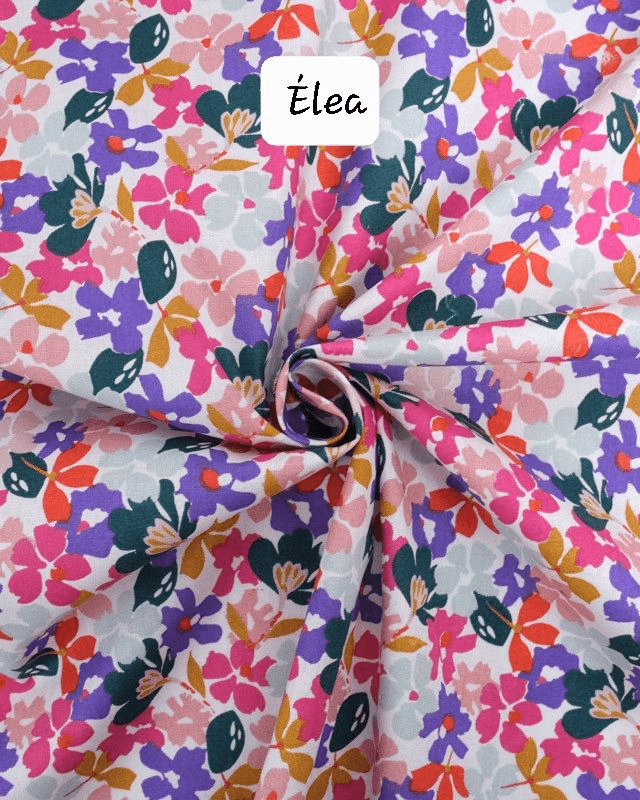 ETAPE 1 : choix du tissus extérieur en coton fleuri