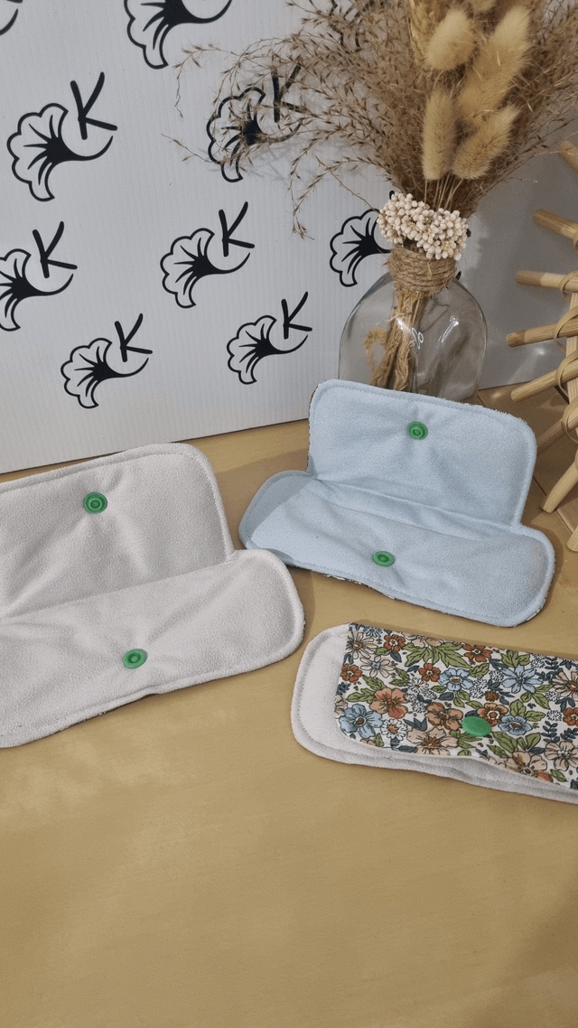 Étui à lunettes nettoyant coton Pensées vert / microfibre 