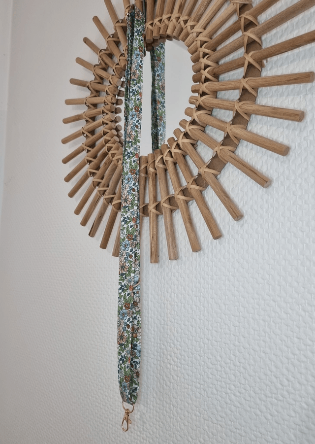 Sangle coton fleuri réglable 35/70cm à personnaliser