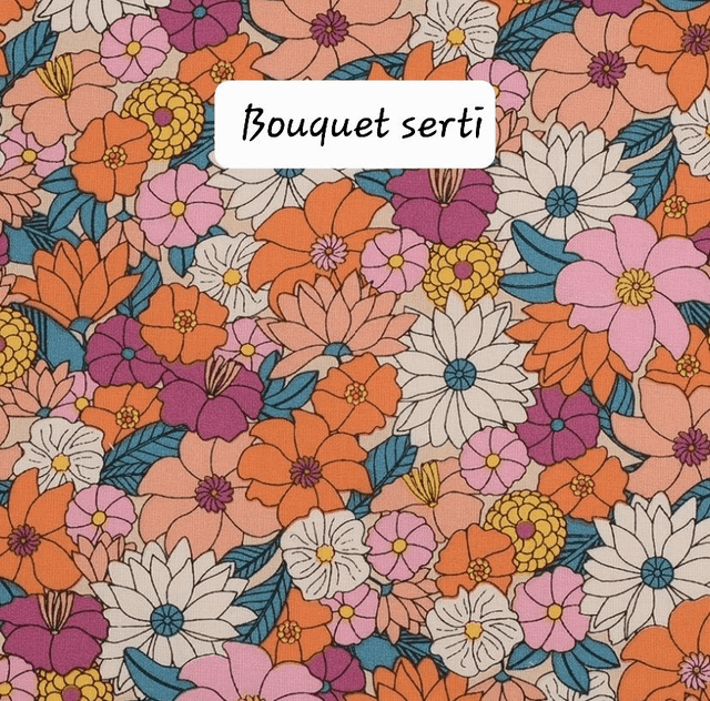 ETAPE 1 : choix du tissus extérieur en coton fleuri
