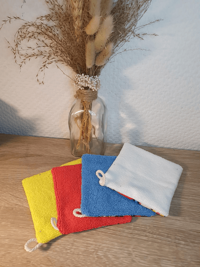 Débarbouillettes fleurs de champs /microfibre