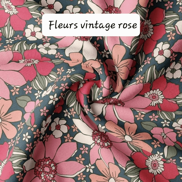 ETAPE 2 : choix du tissus intérieur en coton fleuri 