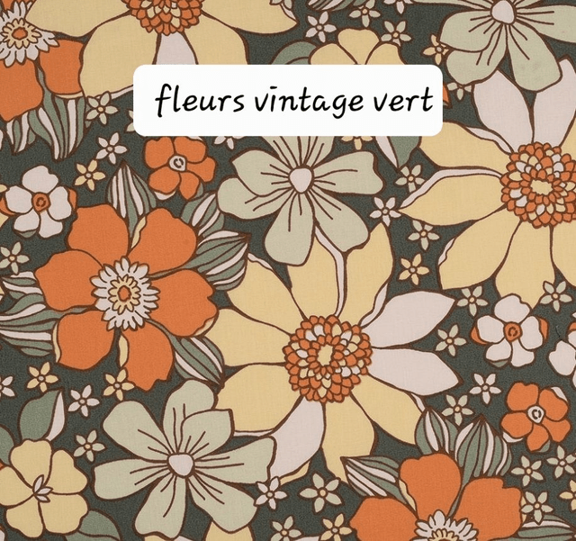 ETAPE 1 : choix du tissus extérieur en coton fleuri