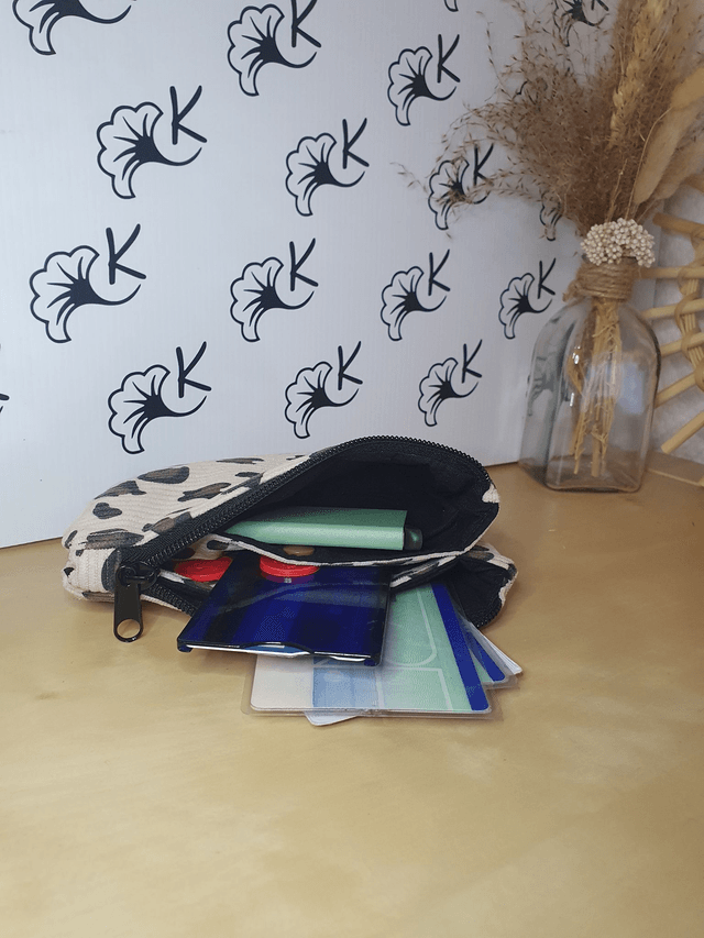 Pochette Amy velours / coton fleuri à personnaliser