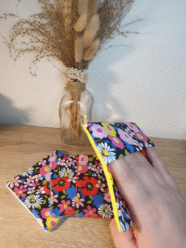 Débarbouillettes fleurs de champs /microfibre