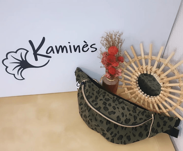 Sac banane Roger 💛 velours côtelé léopard kaki