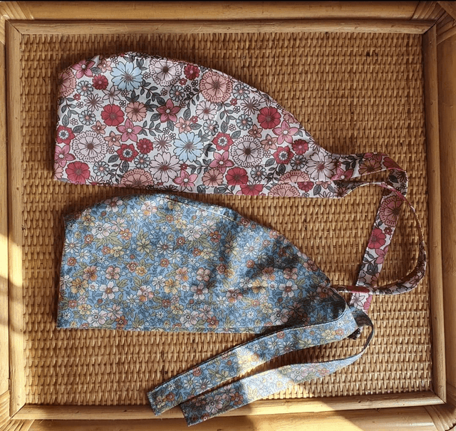 Calot de bloc coton fleuri à personnaliser