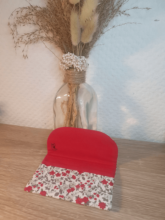 Porte-cartes à personnaliser coton fleuri