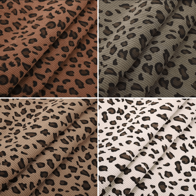 Pochette Amy velours Léopard / coton Noir à personnaliser